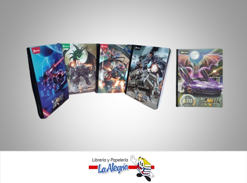 LIBRETA COSIDA STREET RACER 100 HOJAS 1 LINEA CON PISTA MARCA NORMA