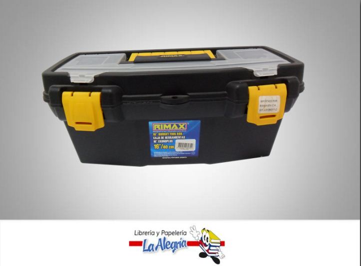 CAJA D/HERRAMIENTAS 16'' NEGRO MARCA RIMAX   