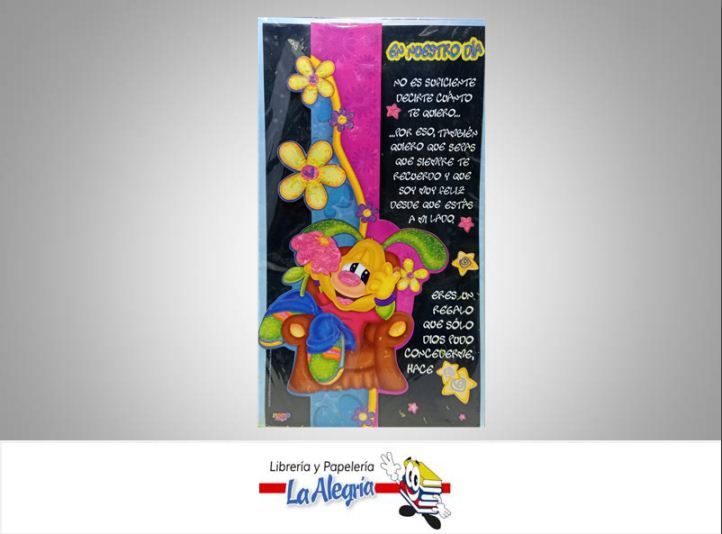 TARJETAS DE REGALO C/SOBRE 34X18,5CM AMO MARCA NANO EXPRESSION   