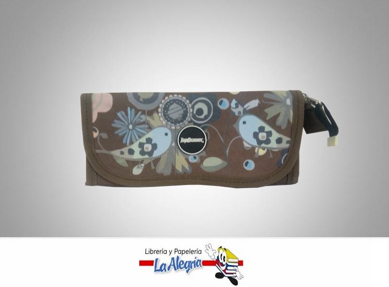 CARTUCHERA TELA C/2CIERRE 22X10CM BIGGER MARCA TOP DRAWER   