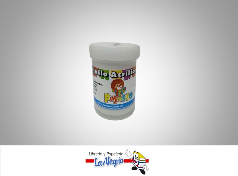 PINTURA ACRILICO VINILO 80 GR BLANCO MARCA PAYASITO   