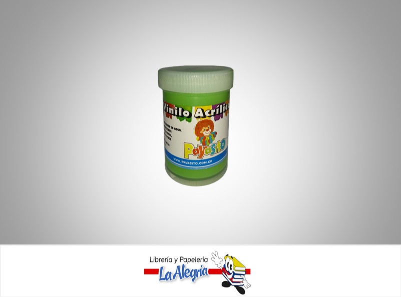 PINTURA ACRILICO VINILO 80 GR VERDE CLAR MARCA PAYASITO   