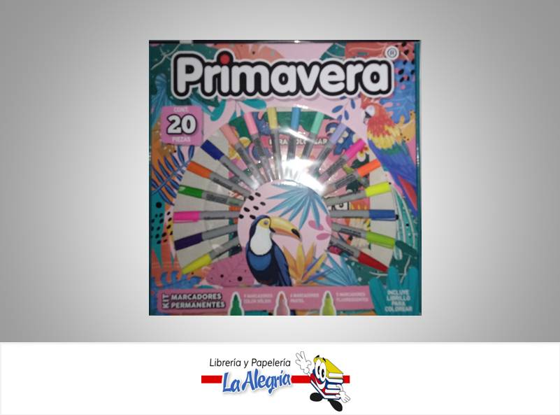 MARCADOR PERMANENTE + CARTILLA 20 UND MARCA PRIMAVERA   