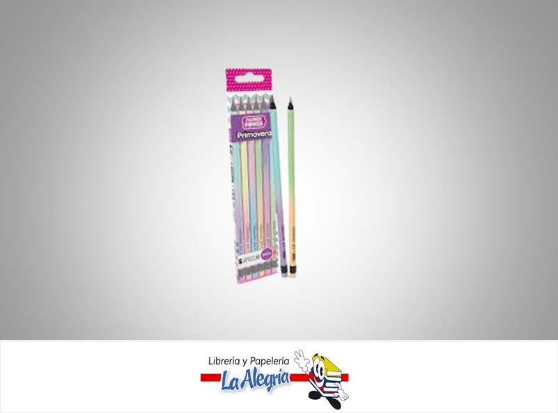 LAPIZ DE GRAFITO FLOWER POWER HB PASTEL 6UND MARCA PRIMAVERA