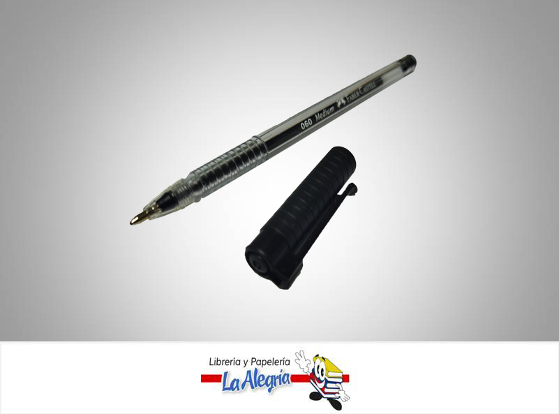 BOLIGRAFO PTA/MEDIA C/TAPA 060 NEGRO UND MARCA FABER CASTELL   