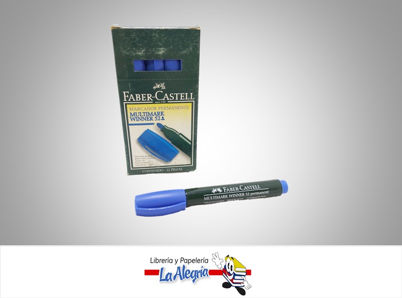 MARCADOR PERMANENTE PTA.RED 52 AZUL UND MARCA FABER CASTELL   