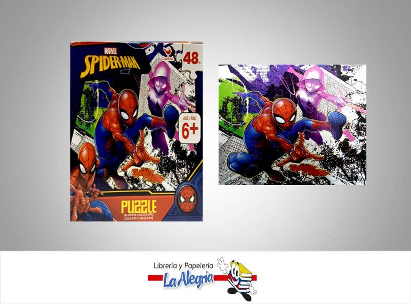 ROMPECABEZAS SPIDERMAN MARVEL 48 PZ MARCA CARDINAL   