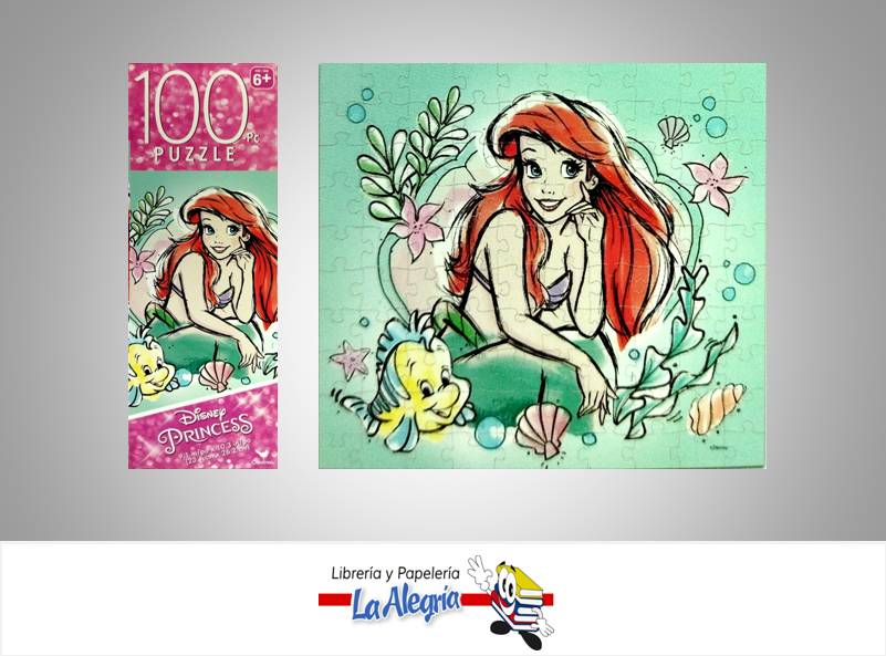 ROMPECABEZA RECTANGULAR SIRENITA SENTADA 100 PZA MARCA CARDINAL