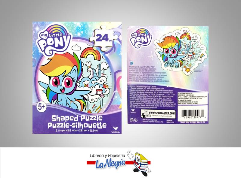 ROMPECABEZA FORMA MY LITTLE PONY 24PZ MARCA CARDINAL   