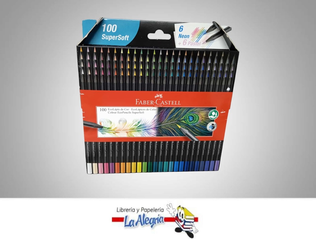 LAPICES DE COLORES 100 COLSUPER SOFT MARCA FABER CASTELL   
