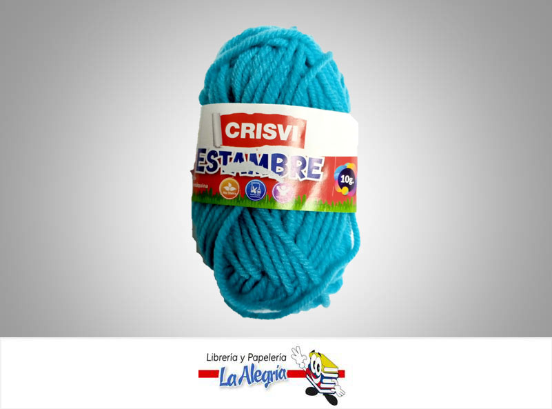 ESTAMBRE ESCOLAR 10GR AZUL TURQUESA UND MARCA CRISVI   