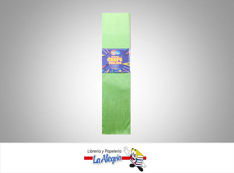 PAPEL CREPE 50X200CM PERLADO VERDE UND MARCA SCHOOL ART   