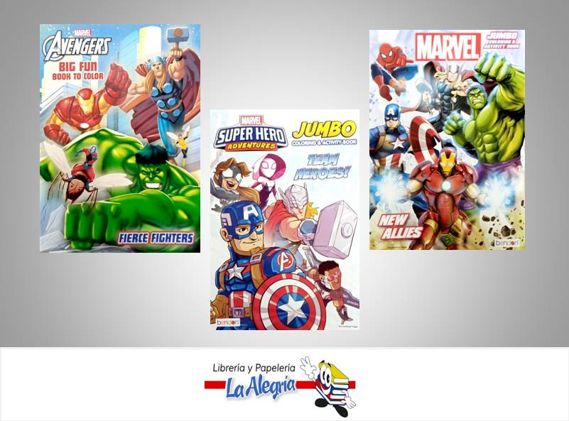 LIBRO COLOREAR MARVEL AVENGER BIG FUN  TEMATICA LIBRO COLOREAR AUTOR BENDON  