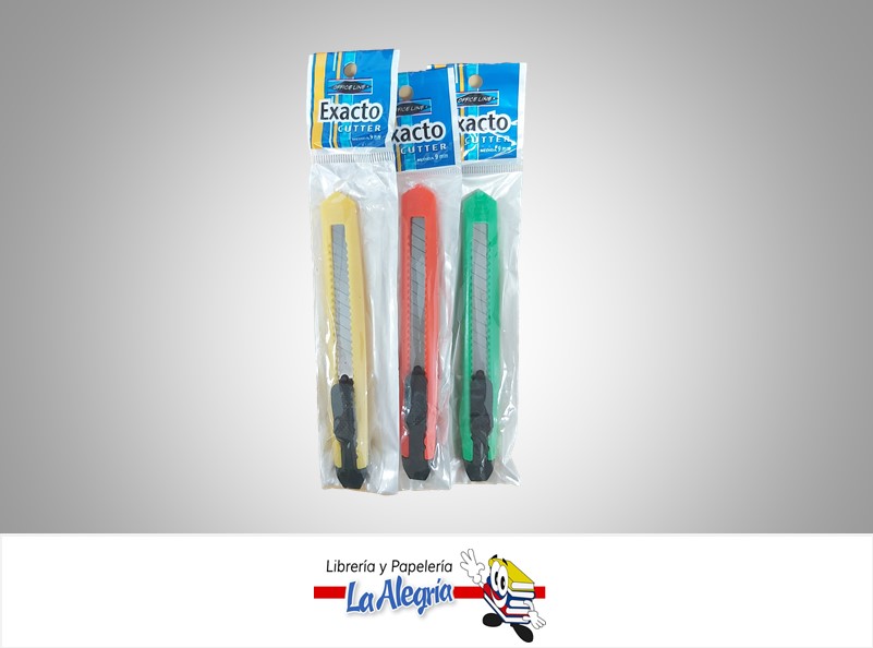 CUCHILLA RETRACTIL PLASTICA 9MM MF1137 MARCA OFFICE LINE   