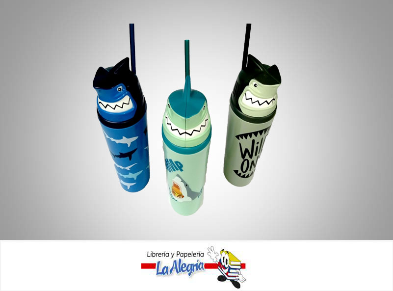 TERMO PLASTICO 18 OZ COOL GEAR TIBURON MARCA SICOBEN   