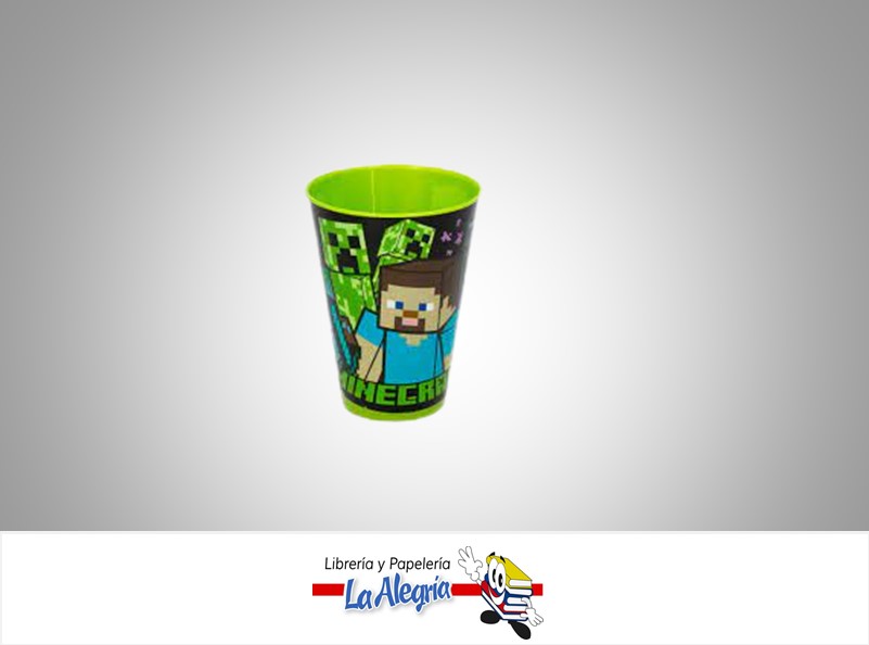 VASO PLASTICO 430 ML MINECRAFT MARCA S/M   