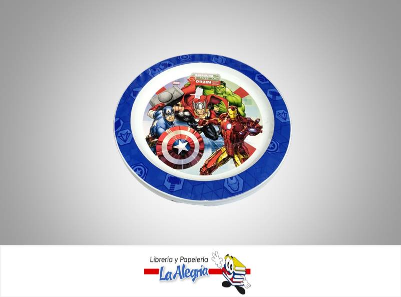 PLATO PLASTICO LLANO AVENGERS MARCA S/M   