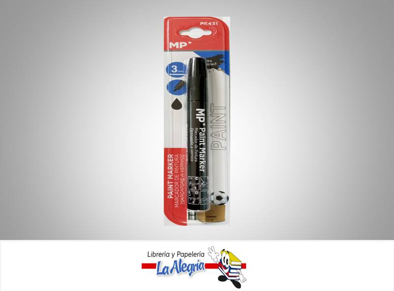 MARCADOR DE PINTURA PE431 3MM NEGRO UND MARCA MP