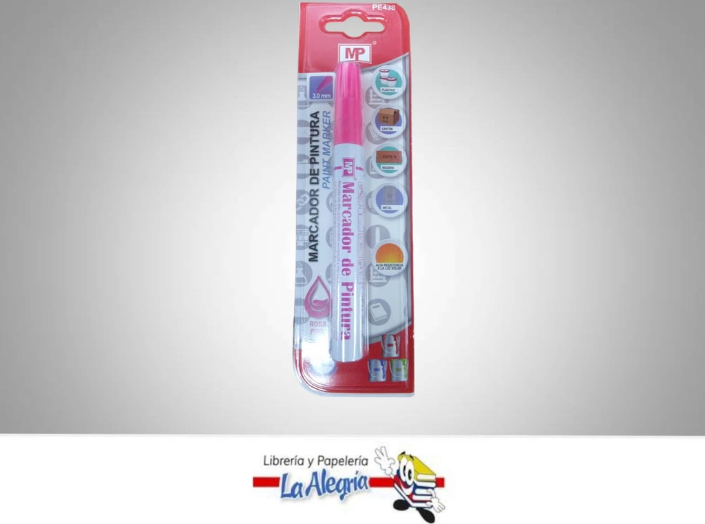 MARCADOR DE PINTURA PE438 3MM ROSA UND MARCA MP