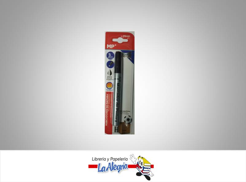 MARCADOR DE PINTURA PE441 3MM PLATEADO UND MARCA MP