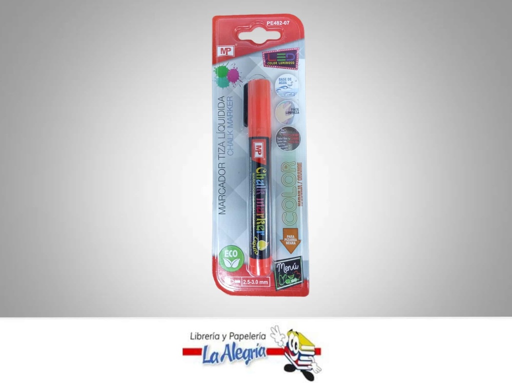 MARCADOR DE TIZA LIQUIDA NARANJA MARCA MP   