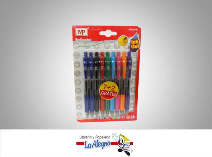 BOLIGRAFO GEL 0,7MM 9UND MARCA MP   