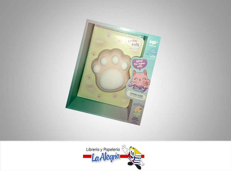 LIBRETA NOTA SQUISHY 17X13 CM HUELLA GAT MARCA MP   