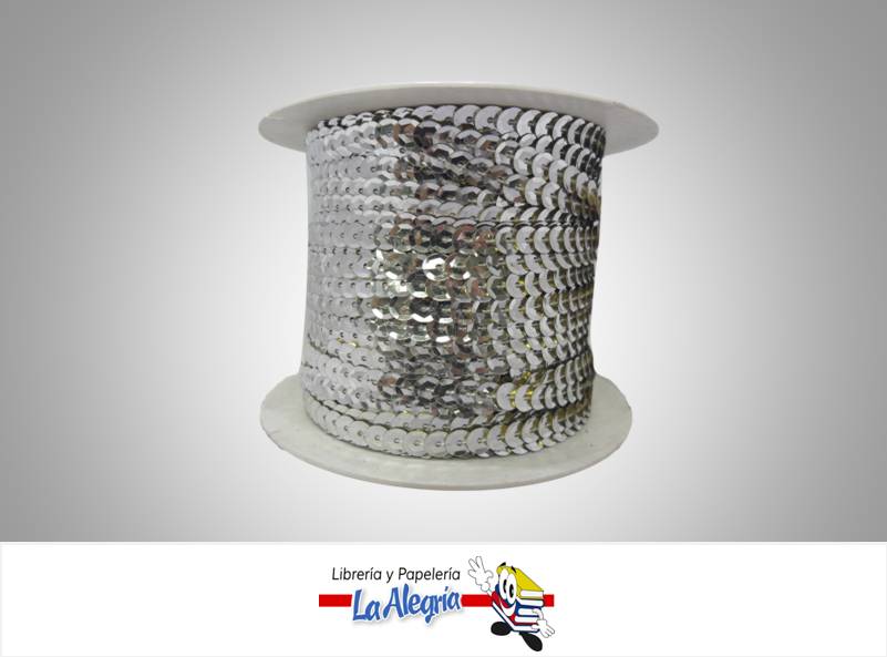 LENTEJUELA BRILLANT 06MM PLATEADO XMETRO MARCA S/M   