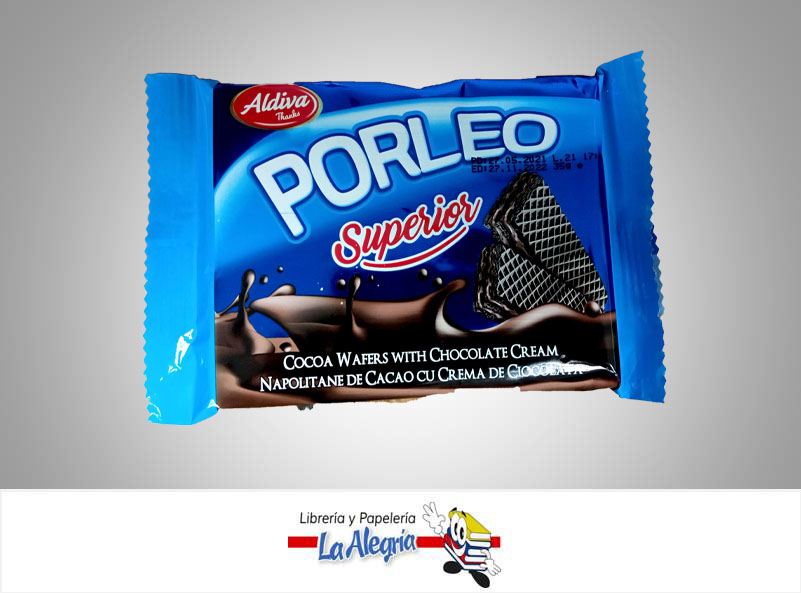 PORLEO SUPERIOR WAFER CON CHOCOLATE    