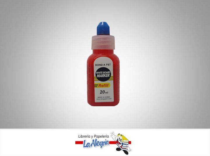 TINTA P/MARCADOR DE PIZARRA 20ML ROJO MARCA ACMI   