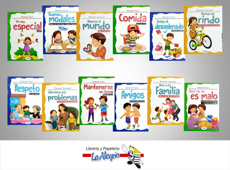 COLECCION BIENESTAR 12 TITULOS  TEMATICA INFANTIL   EDITORIAL SICOBEN