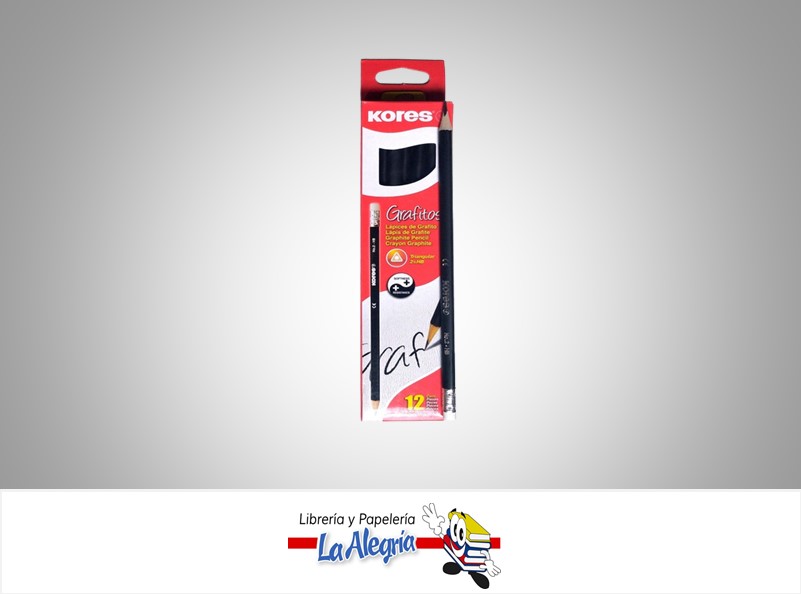 LAPIZ GRAFITO TRIANGULAR N°2 HB UND MARCA KORES