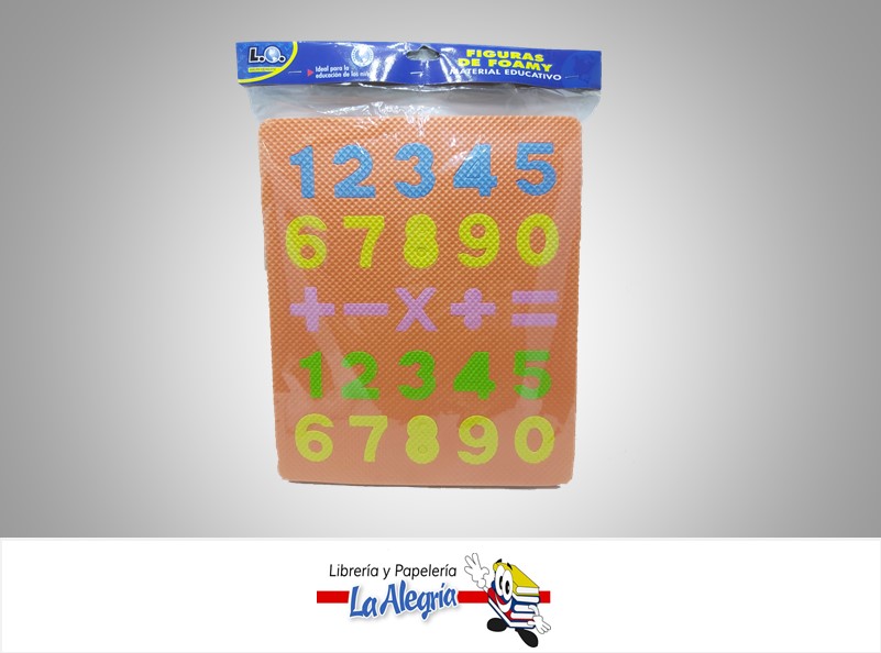FIGURA EN FOAMI EDUCATIVO NUMEROS MU321 MARCA L.O.   