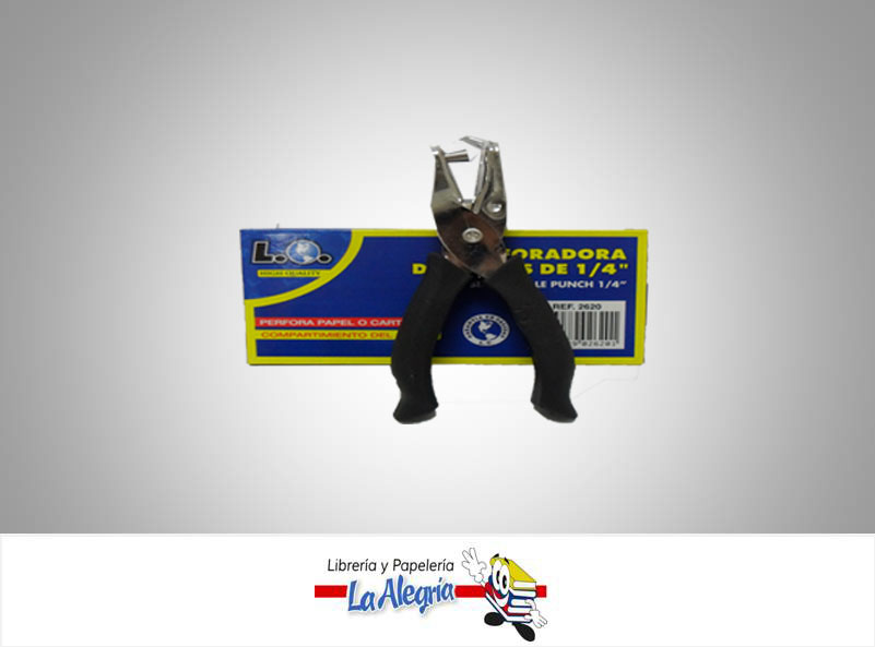 PERFORADORA 1 HUECO 1/4'' REDOND C/MANGO MARCA L.O.   