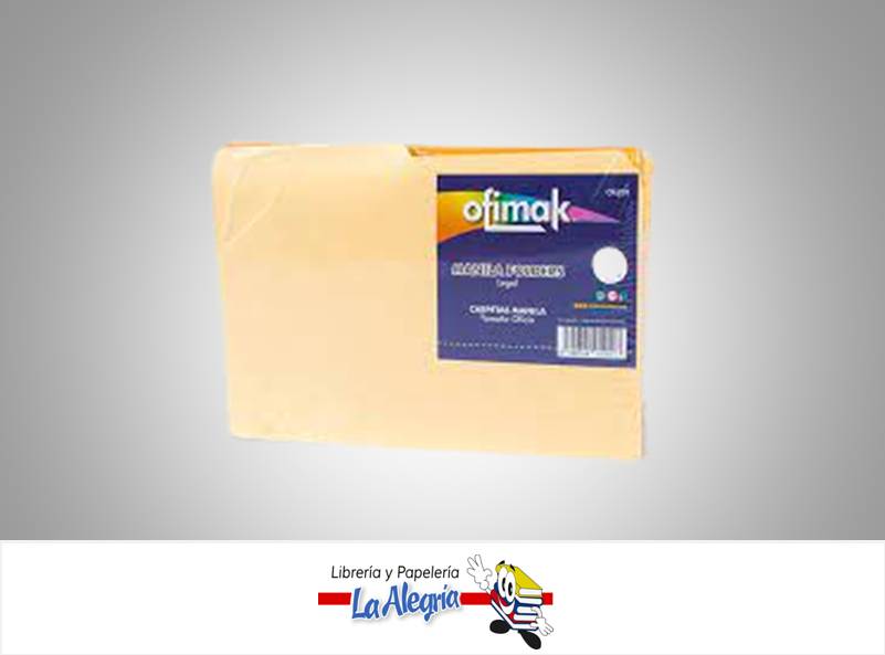 CARPETA MANILA CARTA OK199S6 PACK 6 UND MARCA OFIMAK   