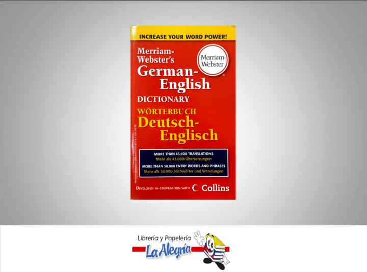 DICCIONARIO GERMAN-ENGLISH  TEMATICA DICCIONARIOS   EDITORIAL MERRIAM WEBSTER