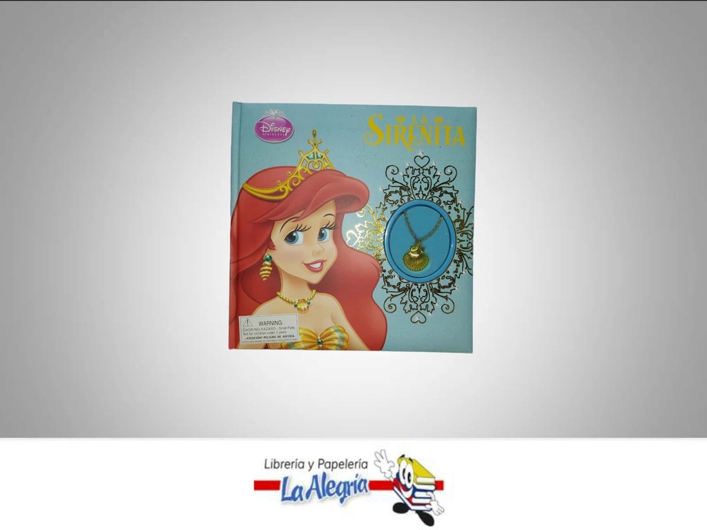 LA SIRENITA CON CADENA TEMATICA CUENTO INFANTIL MARCA  DISNEY