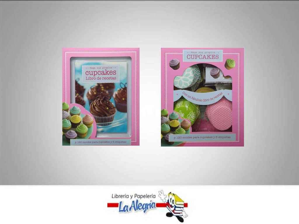 LIBRO RECETA HAGA SUS PROPIOS CUPCAKE + 3 MOLDES TEMATICA COCINA AUTOR MICAH CARR-HILL