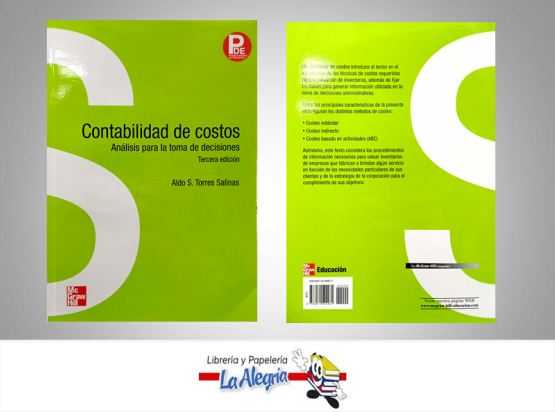 CONTABILIDAD DE COSTOS  TEMATICA CONTABILIDAD AUTOR ALDO TORES EDITORIAL MC GRAW HILL