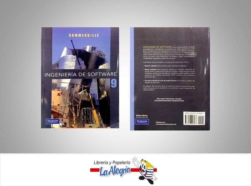 INGENIERIA DE SOFTWARE  TEMATICA COMPUTACION AUTOR SOMMERVILLE IAN EDITORIAL EDITORIAL PEARSON
