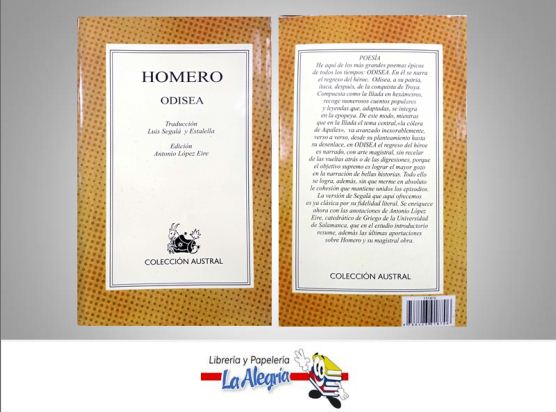 ODISEA  TEMATICA NOVELAS CLASICAS AUTOR HOMERO EDITORIAL EDITORIAL ESPASA CALPE