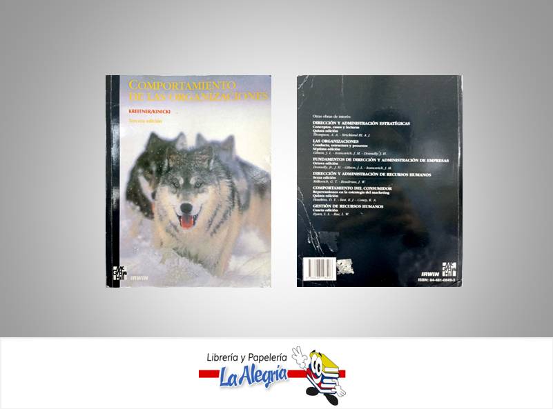 COMPORTAMIENTO DE LAS ORGANIZACIONES  TEMATICA NEGOCIOS Y GERENCIA AUTOR KINICKI/KREITNER EDITORIAL MC GRAW HILL