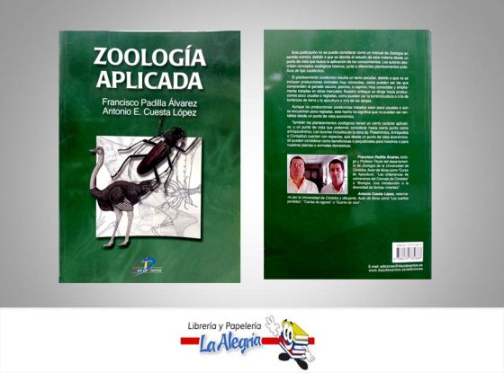 ZOOLOGIA APLICADA TEMATICA ZOOLOGIA AUTOR PADILLA FRANCISCO EDITORIAL DIAZ DE SANTOS