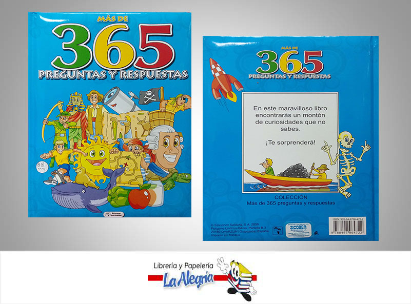 MAS DE 365 PREGUNTAS Y REPUESTAS  TEMATICA JUEGOS Y ACERTIJOS   EDITORIAL EDICIONES SALDAÑA