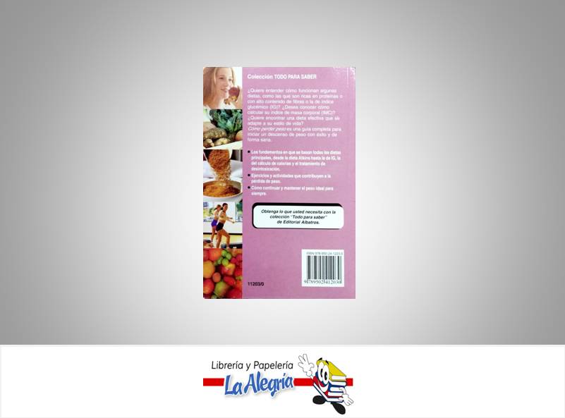 COMO PERDER PESO TEMATICA SALUD AUTOR EDITORIAL ALBATROS EDITORIAL ALBATROS