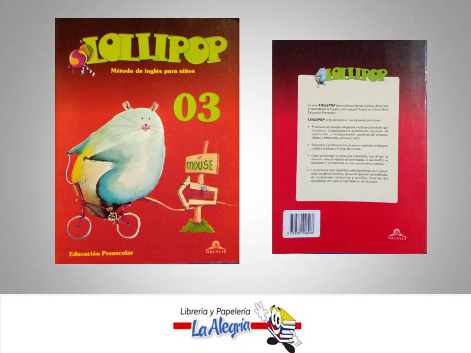 LOLLIPOP 3 METODO DE INGLES PARA NINOS  TEMATICA IDIOMAS AUTOR PAZ MARIANA EDITORIAL VOLUNTAD
