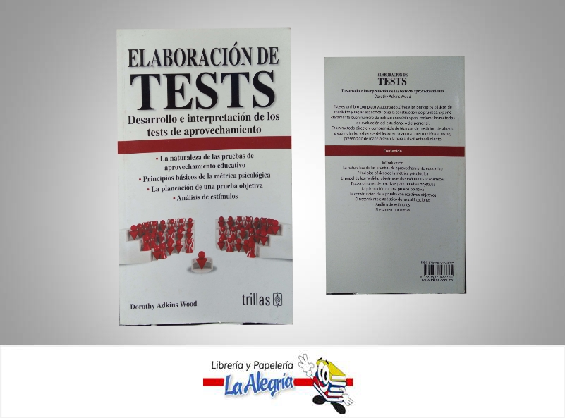 ELABORACION DE TESTS DESARROLLO  TEMATICA INVESTIGACION AUTOR ADKINS DOROTHY EDITORIAL TRILLAS