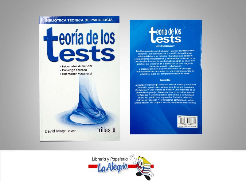 TEORIA DE LOS TESTS  TEMATICA PSICOLOGIA AUTOR MAGNUSSON DAVID EDITORIAL TRILLAS