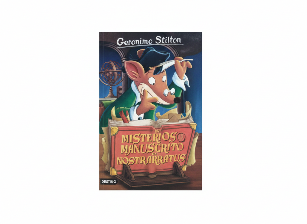 EL MISTERIOSO MANUSCRITO DE NOSTRARRATUS TEMATICA CUENTO AUTOR GERONIMO STILTON EDITORIAL DESTINO
