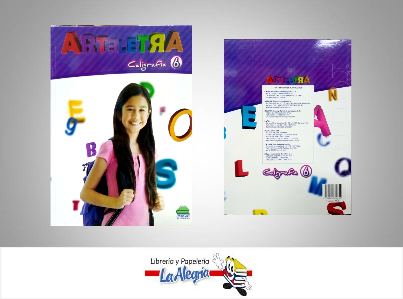 ARTELETRA CALIGRAFIA 6  TEMATICA EDUCACION AUTOR DALIA BORGES EDITORIAL ROMOR